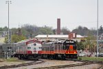 The deadhead move of Iowa Pacific equipment led by freshly repainted SLRG 4137 gets underway